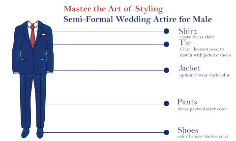 semi formal wedding attire male