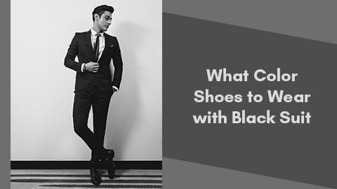 The perfect shoe color combination with black suit