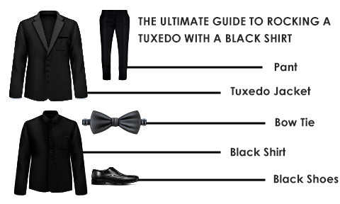 tuxedo with a black shirt