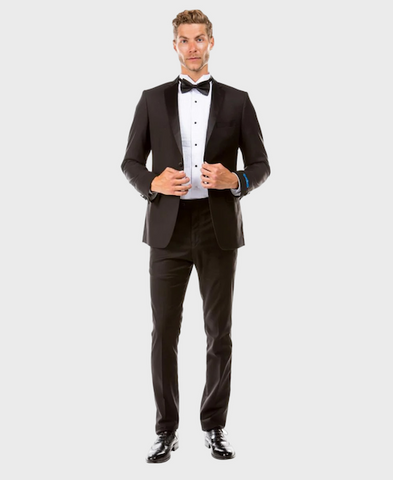 Black 2 Piece Notch Lapel Tuxedo