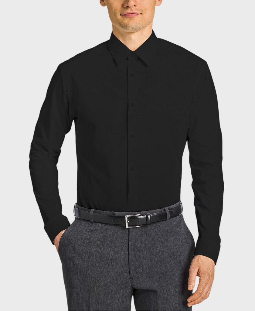 Jet Black Modern Fit Dress Shirt, 7XL 23-23.5 ( 38/39) Jet Black Modern Fit Dress Shirt, 7XL 23-23.5 ( 38/39)