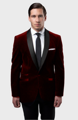 Burgundy velvet suit jacket mens best sale