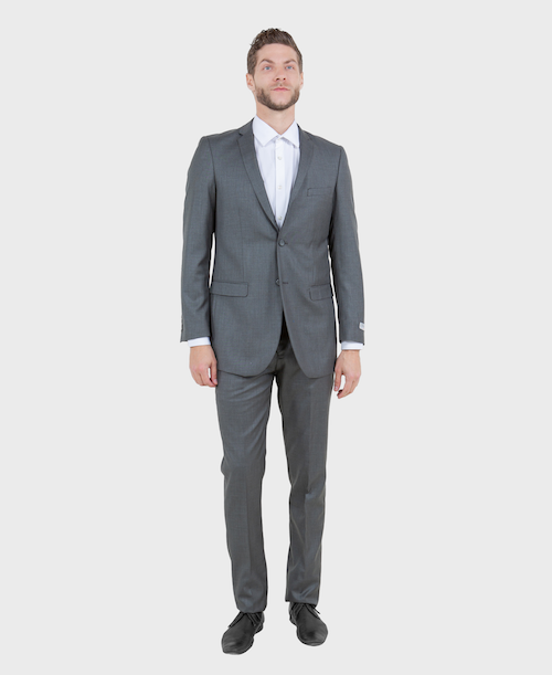 Green Slate Slim Fit Sharkskin Suit