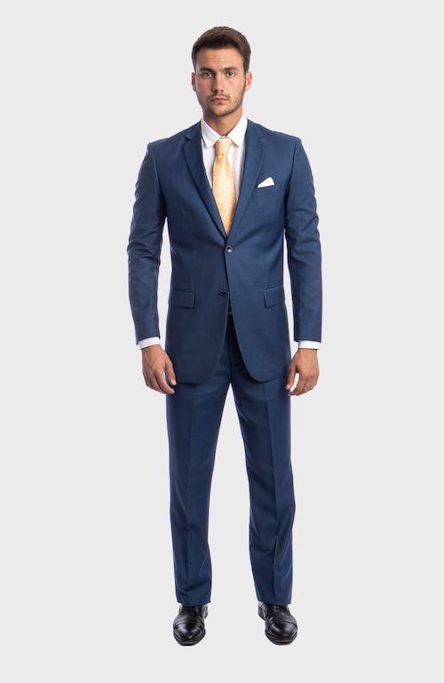 Indigo Blue 2 Button Twill Modern Fit Suit