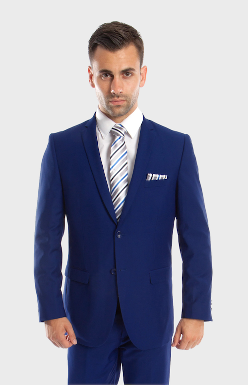 Indigo Blue 2 Button Twill Modern Fit Suit