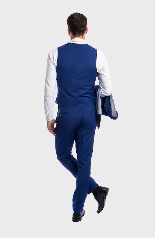 Indigo blue men suit