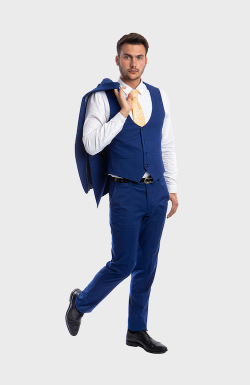 Indigo blue suit for men