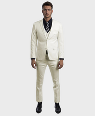 Ivory Ultra Slim Fit 3-Piece Prom Suit