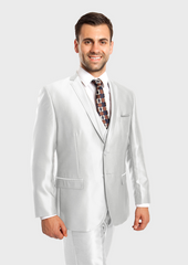 Ivory Shiny Vested Suit