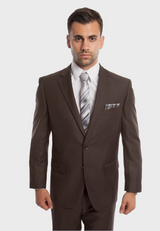 Chocolate 2 Button Twill Modern Fit Suit