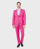 Fuchsia Slim Fit Wide Peak Lapel Suit
