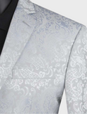 Silver Floral 2 Button Suit