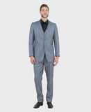 Silver 3 Piece Shiny Sharkskin Suit
