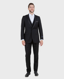 Black Slim Fit Peak Lapel Tuxedo