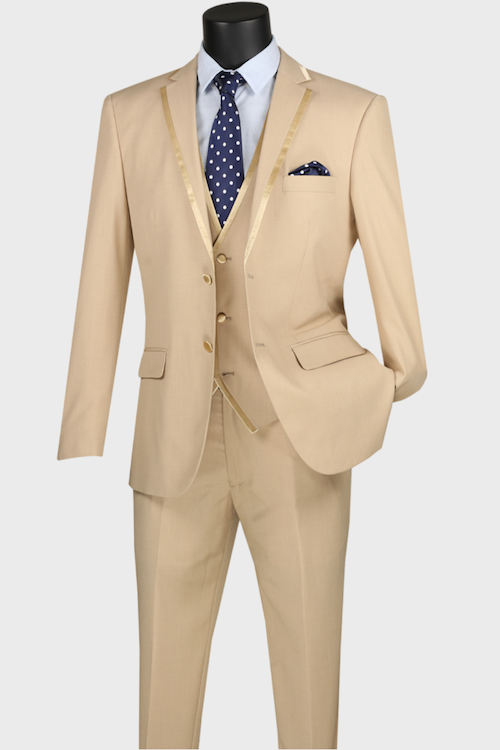 beige 3 piece tuxedo