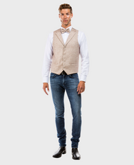 beige mens tweed vest