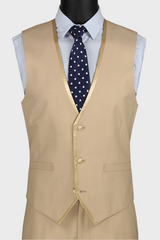 beige tuxedo vest 