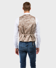 beige tweed waistcoat 