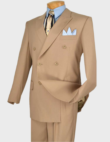 Light Beige Double Breasted Suit