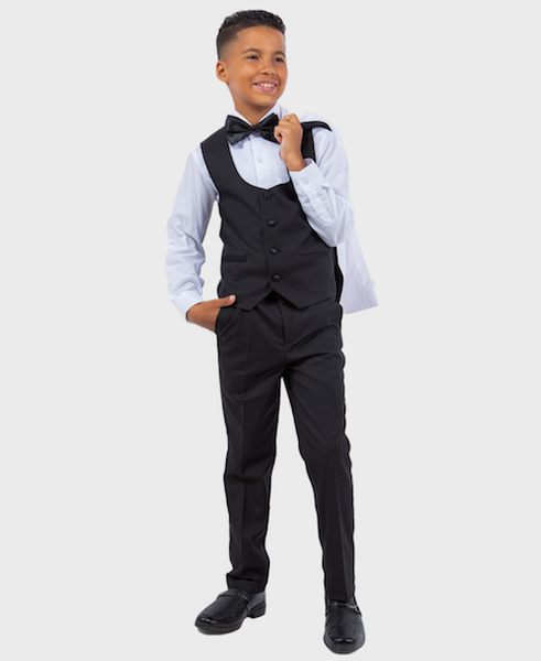 Boys Shawl Collar Black Tuxedo