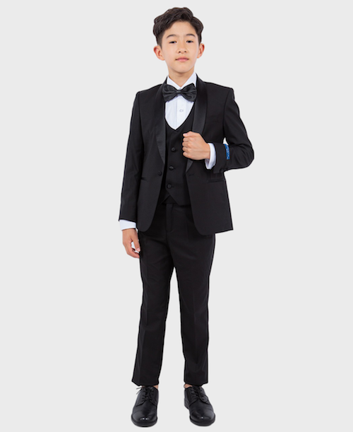 Boys Shawl Collar Black Tuxedo