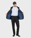 Black 1 Button Peak Lapel Tuxedo