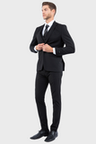 Black Stretch 3 Piece Suit