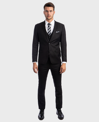 Black Ultra Slim Fit 3-Piece Prom Suit