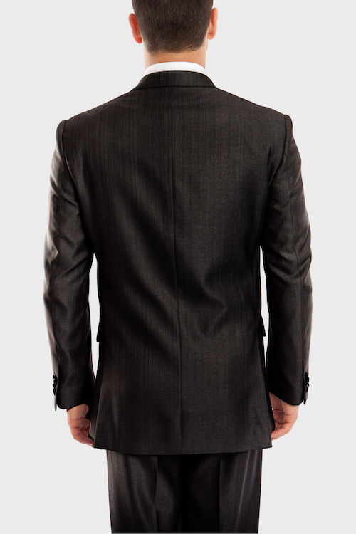 Black Sharkskin Modern Fit 3-Piece Suit