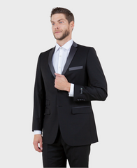 Black Tuxedo Jacket with Black Lapel