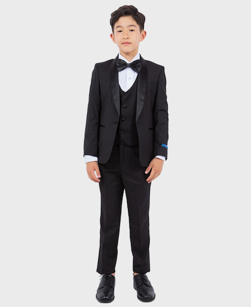 Boys Shawl Collar Black Tuxedo