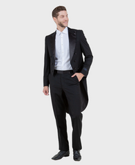 Black Modern Fit Tuxedo Tails