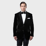 Black Velvet-Double Breasted-Blazer
