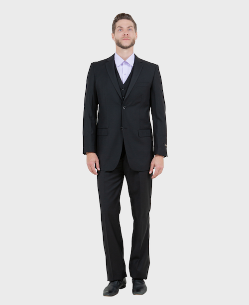 Black Modern Fit 3-Piece Suit