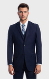 Blue Modern Fit 3-Piece Suit