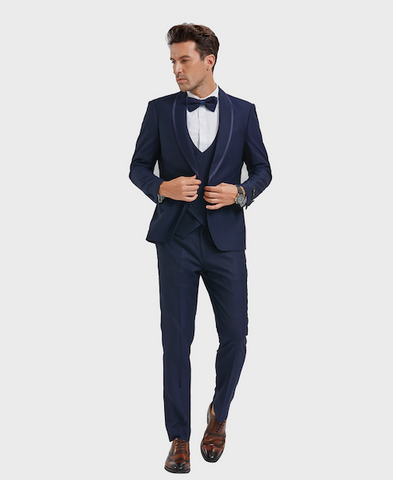 Blue 3 Piece Slim Fit Tuxedo