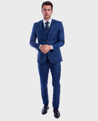 Blue 3 Piece Hybrid Fit Suit