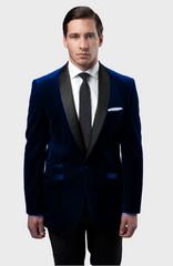 Blue Velvet Slim Fit Blazer