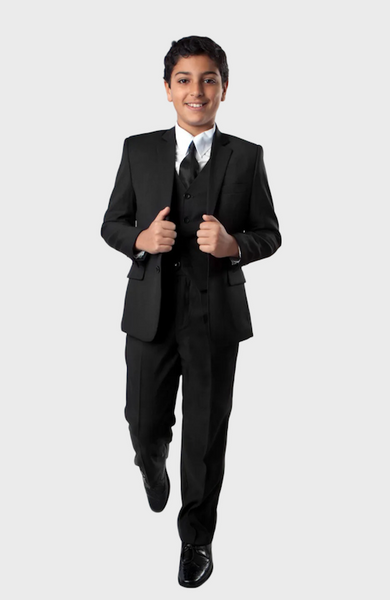 Black Boys Husky Suit