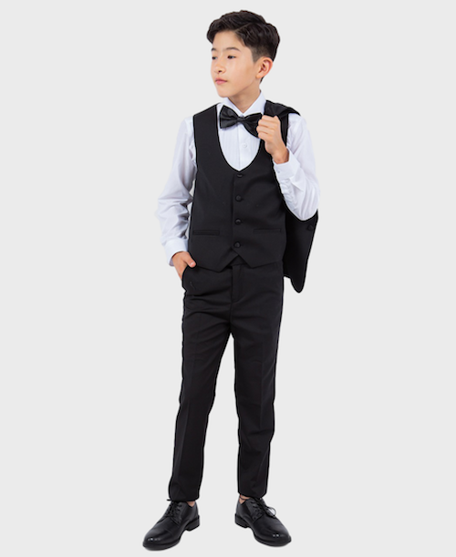 Boys Shawl Collar Black Tuxedo