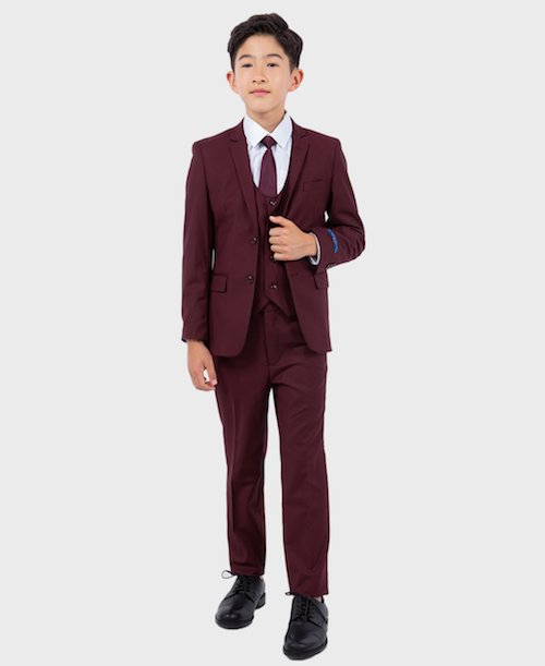 boys burgundy suit