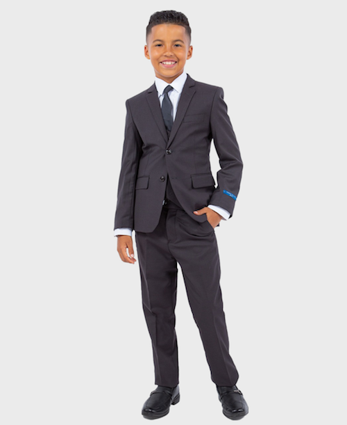 Charcoal Boys Slim Fit Suit