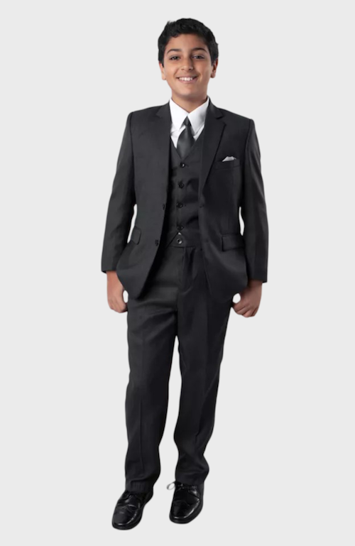 5 Piece Grey Boys 2 Button Suit