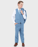 Dusty Blue Boys Slim Fit Suit