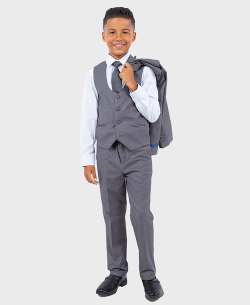 boys grey slim fit suit 