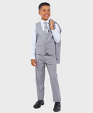 Light Grey Boys Slim Fit Suit