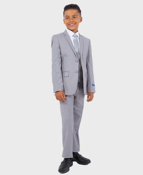 Light Grey Boys Slim Fit Suit