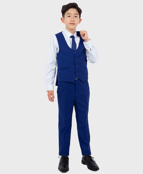Royal Blue Boys Slim Fit Suit