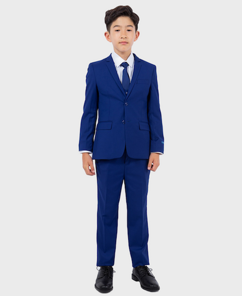 Royal Blue Boys Slim Fit Suit