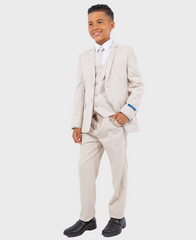 boys tan slim fit suits